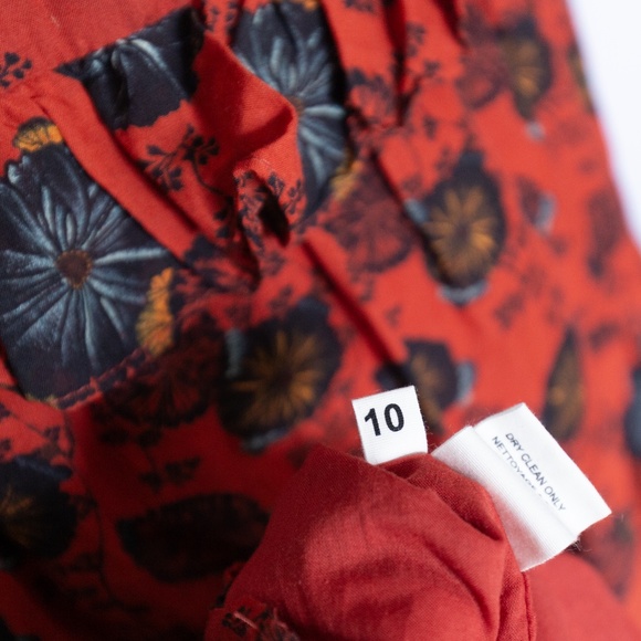 ULLA JOHNSON Adyna Sleeveless Midi Dress in Poppy Floral - Women's Size 10 - Picture 15 of 15